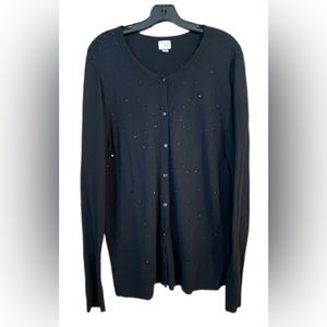 Beautiful 🖤✨ Rhinestone Black Cardigan 2XL